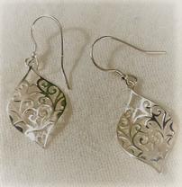 Sterling Silver Leaf Filigree Earrings 202//208